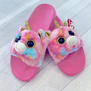 Ty Fantasia Unicorn Slides, Size 5-7